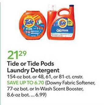Publix Tide or tide pods laundry detergent offer
