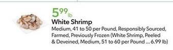 Publix White shrimp offer