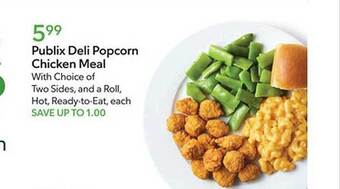 Publix Publix deli popcorn chicken meal offer