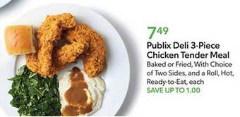 Publix Publix deli 3-piece chicken tender meal offer