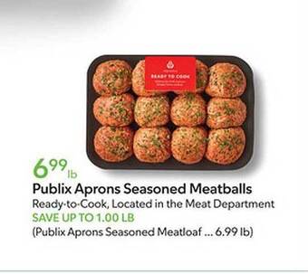 Publix Publix aprons seasoned meatballs offer