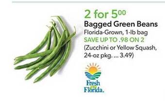 Publix Bagged green beans offer