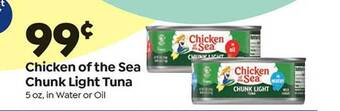 Save a Lot Chicken of the sea chunk light tuna offer