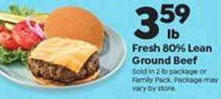 Save a Lot Fresh 80% lean ground beef offer