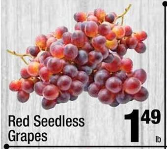Super King Markets Red seedless grapes offer