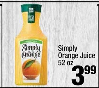 Super King Markets Simply orange juice offer