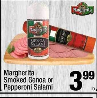 Super King Markets Margherita smoked genoa or pepperoni salami offer