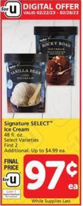 Safeway Signature Select Ice Cream offer