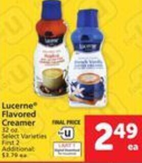 Safeway Lucerne Flavored Creamer offer