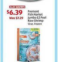Aldi Fremont fish market jumbo ez peel raw shrimp offer
