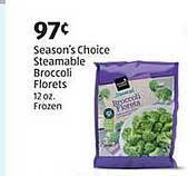 Aldi Season's choice steamable broccoli florets offer
