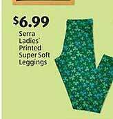 Aldi Serra ladies' printed super soft leggings offer