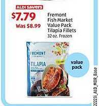 Aldi Fremont fish market value pack tilapia fillets offer