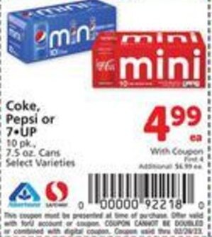 Safeway Coke, Pepsi or 7-Up offer