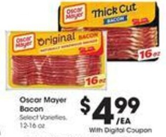 Kroger Oscar Mayer Bacon 12-16 oz. offer