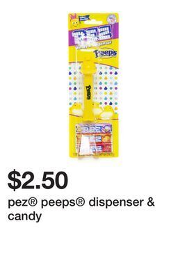 Five Below Pez® peeps® dispenser & candy offer