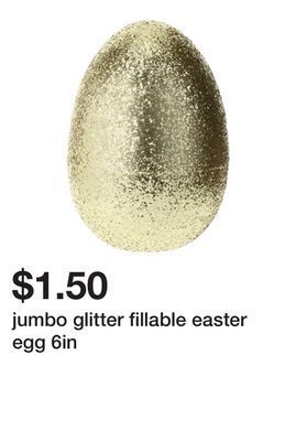 Five Below Jumbo glitter fillable easter egg 6in offer