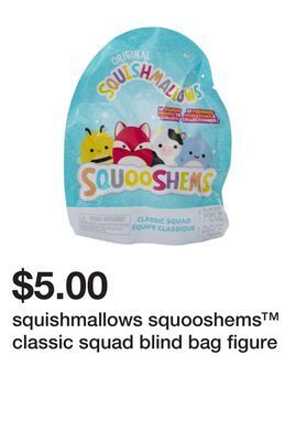 Five Below Squishmallows squooshems™ classic squad blind bag figure offer