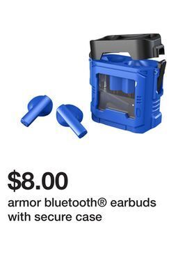 Five Below Armor bluetooth® earbuds with secure case offer