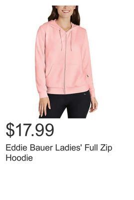 Costco Eddie bauer ladies' full zip hoodie offer