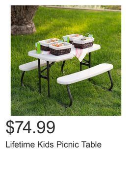 Costco Lifetime kids picnic table offer