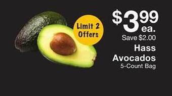 Fairway Store Market Hass avocados offer