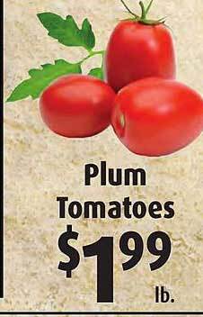 Gristedes Plum tomatoes offer