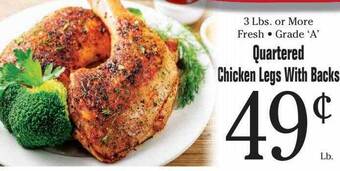 Morton Williams Quartered chicken legs with backs offer