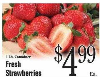 Morton Williams Fresh strawberries offer