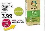 Roche Bros Full circle organic milk offer