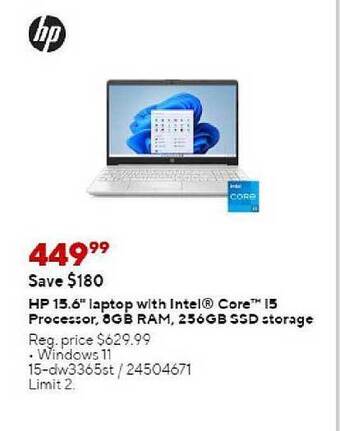 Staples Hp 15.6 offer