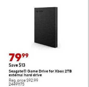 Staples Seagate game drive for xbox 2tb external hard drive offer
