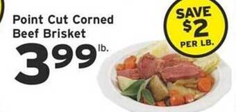Hannaford Point cut corned beef brisket offer