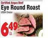 King Kullen Eye round roast offer