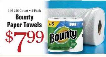 Morton Williams Bounty paper towels offer