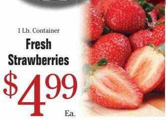 Morton Williams Fresh strawberries offer
