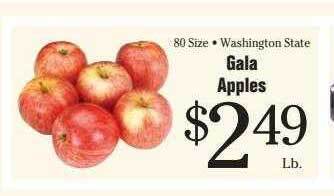 Morton Williams Gala apples offer