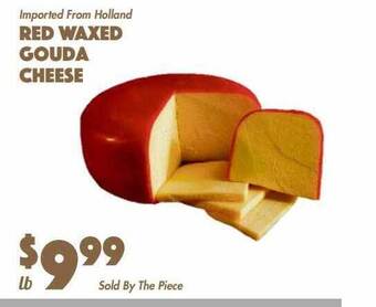 Red waxed gouda cheese