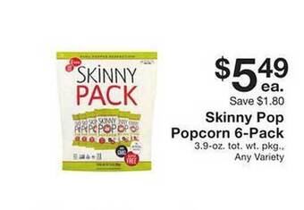 Fairway Store Market Skinny pop popcorn 6-pack offer