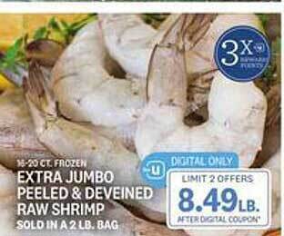 Kings Food Markets Extra jumbo peeled & deveined raw shrimp offer
