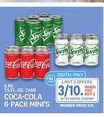 Kings Food Markets Coca-cola 6-pack mini's offer