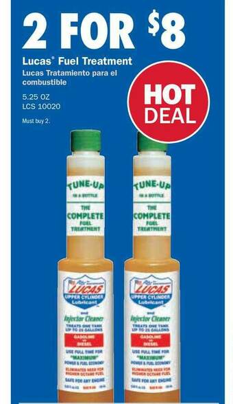 Carquest Lucas Fuel Treatment offer