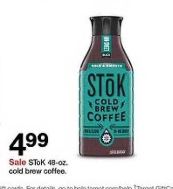 Target Stok cold brew coffee offer