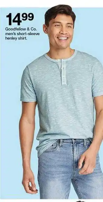Target Goodfellow & co. men's short-sleeve henley shirt offer