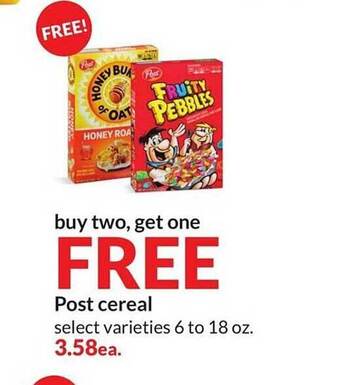 Hy-Vee Post cereal offer
