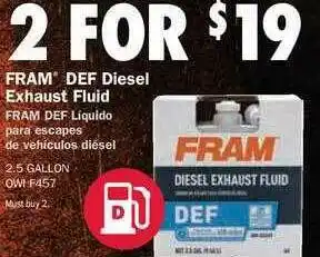 Carquest Fram Def Diesel Exhaust Fluid offer