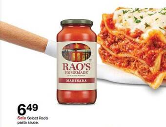 Target Select rao's pasta sauce offer