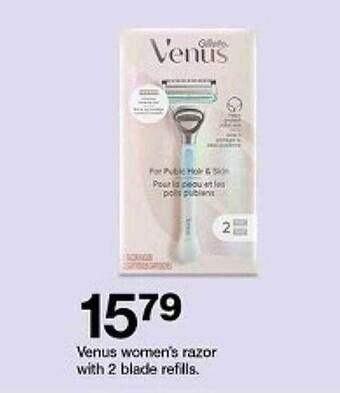 Target Venus women's razor with 2 blade refills offer
