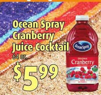 Gristedes Ocean Spray Cranberry Juice Cocktail offer