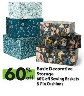JOANN Basic Decorative Storage : Sewing Baskets & Pin Cushions offer